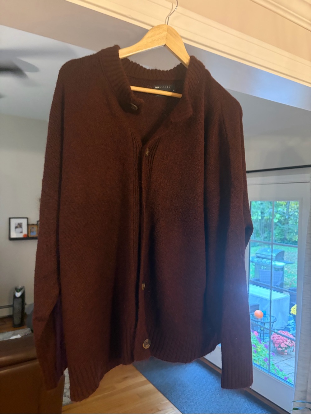 ASOS Dark Brown Zip-Up Men's Cardigan Sweater men’s M great condition